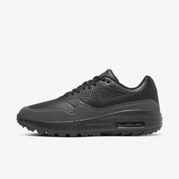 Nike Air Max 1 G - Női Golf Cipő - Fekete/Metal Titán/Fekete